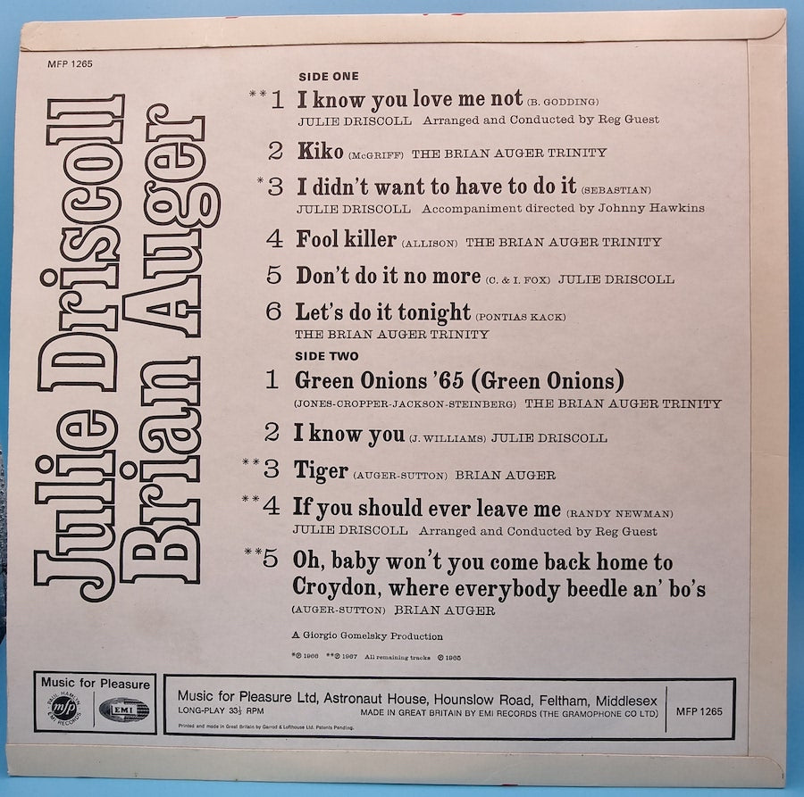 Julie Driscoll, Brian Auger & The Trinity