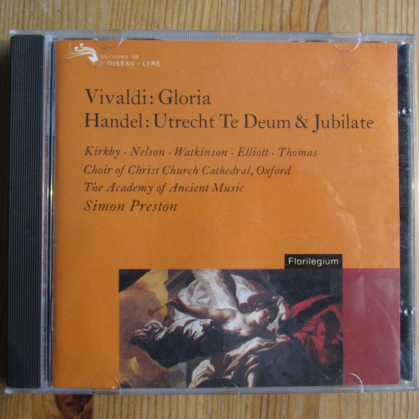 Handel: Utrecht Te Deum & Jubilate — Judith Nelson, James Bowman, Etc.; Simon Preston: Academy Of Ancient Music, Choir Of Christ Church Cathedral Oxford front cover