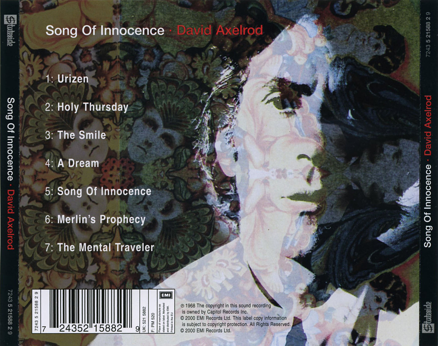 Song of Innocence — David Axelrod back cover