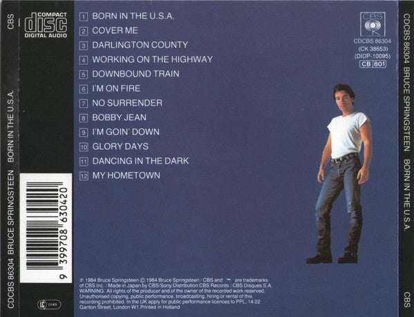 Born in the U.S.A. — Bruce Springsteen back cover