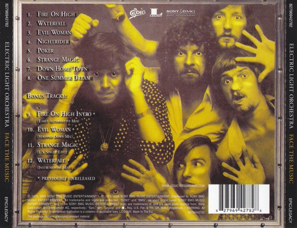 Face the Music — Electric Light Orchestra back cover