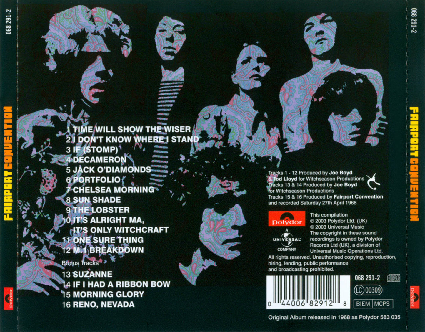 Fairport Convention — Fairport Convention back cover