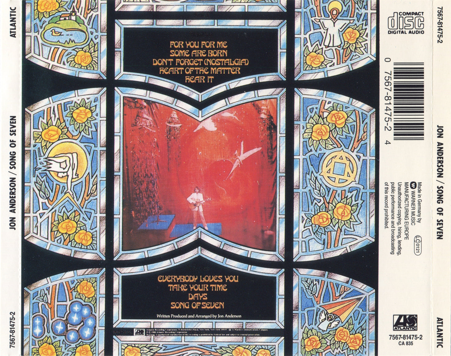 Song of Seven — Jon Anderson back cover
