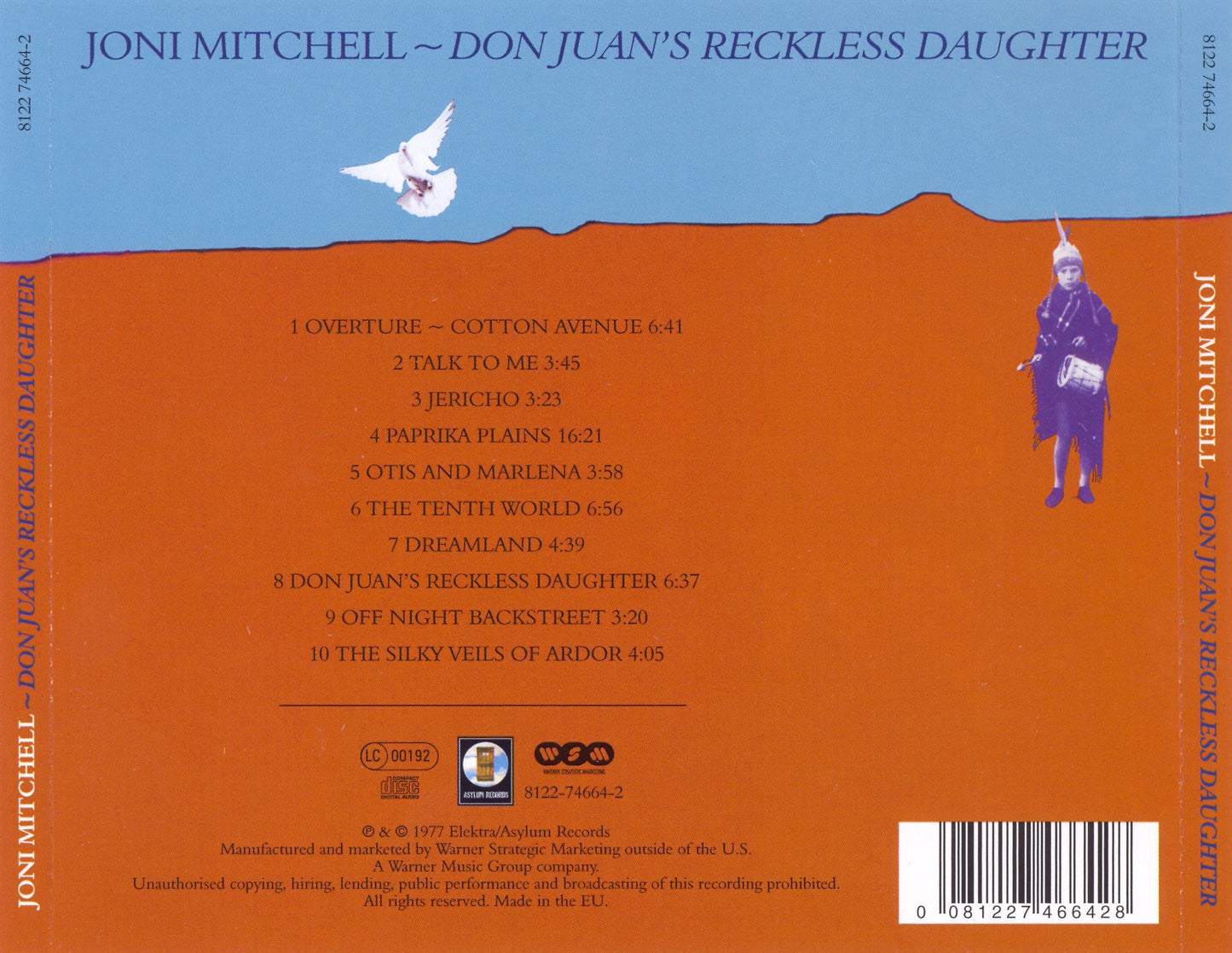 Don Juan's Reckless Daughter — Joni Mitchell back cover
