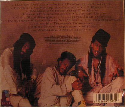 Aswad Rise and Shine Again CD back cover track list