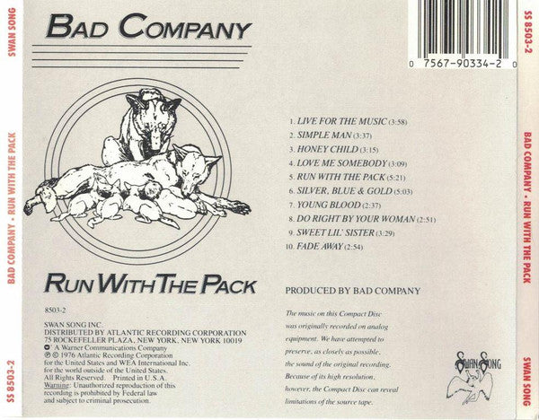 Bad Company - Run With The Pack