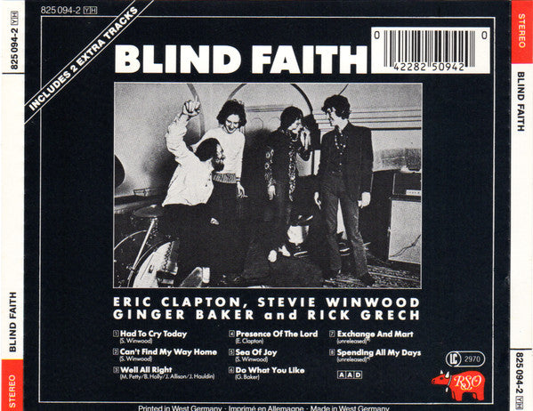 Blind Faith CD back cover