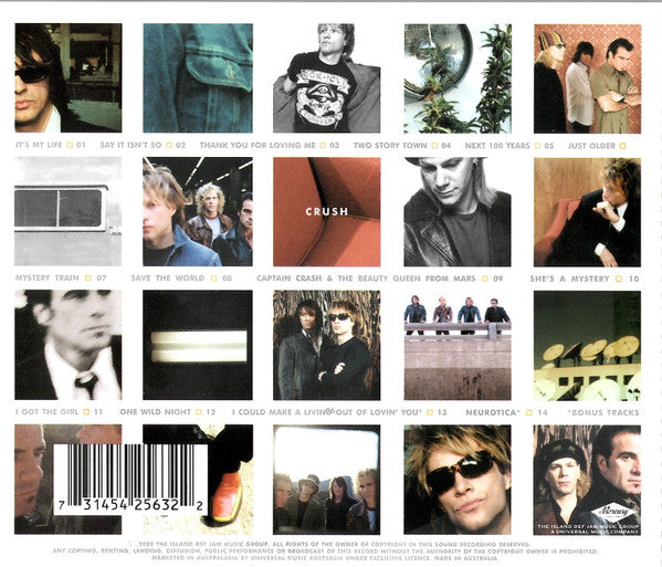 CD cover with various images of a band and text