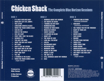 Chicken shack complete blue horizon recordings 3 cd box set back cover