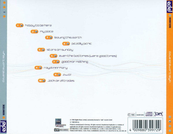 Back cover of a music cd Dave_Stewart_-_slyfiwith tracklist and EMI Records branding