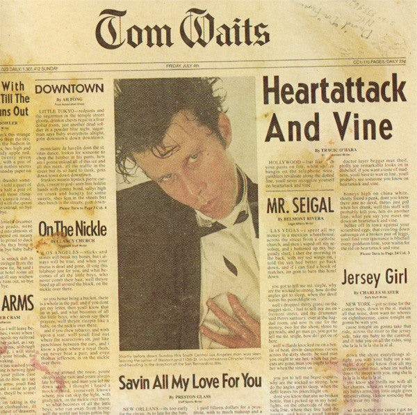 Heartattack and Vine — Tom Waits front cover