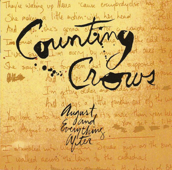 August and Everything After — Counting Crows front cover