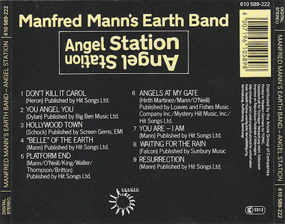 Manfred Mann's Earth Band - Angel Station back cover