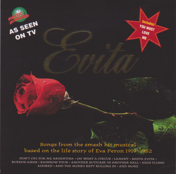 Evita: Music From The Motion Picture — Various Artists front cover