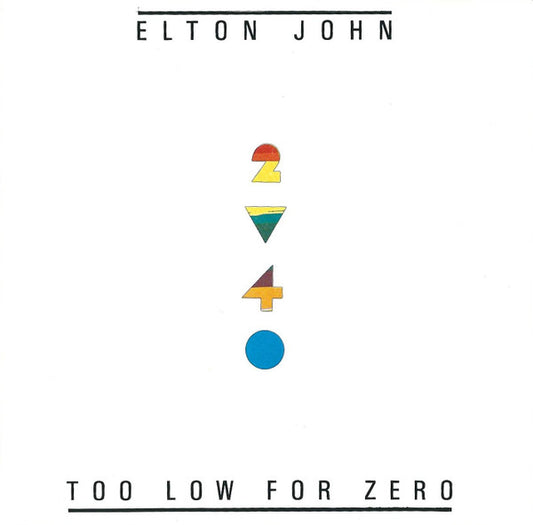 Too Low for Zero — Elton John front cover