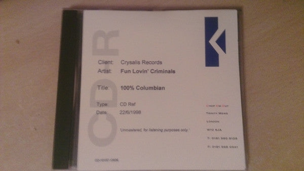 100% Columbian — Fun Lovin' Criminals/Stuart Matthewman front cover