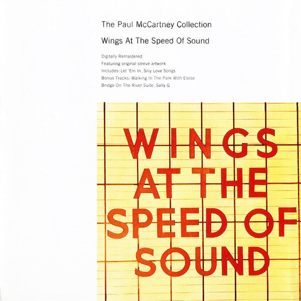 Wings at the Speed of Sound [Bonus Tracks] — Paul McCartney & Wings front cover