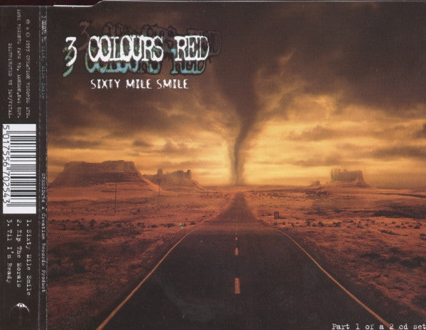 Sixty Mile Smile (Single CD1) — 3 Colours Red front cover