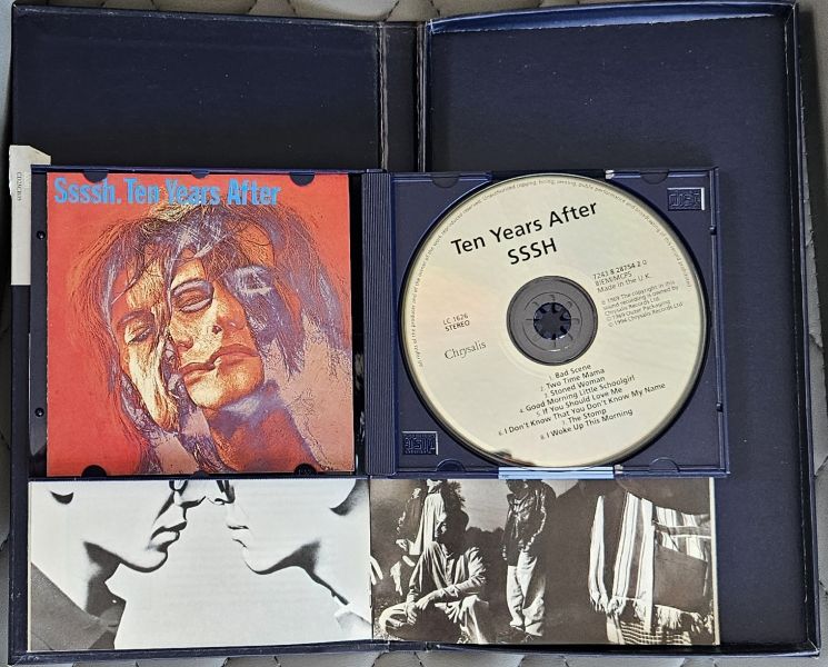 A SSSH - Ten Years After CD album set displayed inside its open black jewel case, showing the illustrated album cover, the CD disc, and printed inserts.