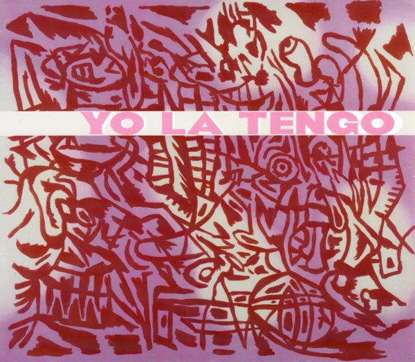 Album cover with abstract designs and 'YO LA TENGO' text on a pink background