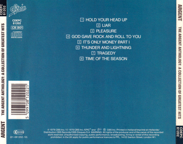 argent anthology tracks