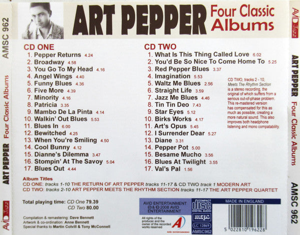 Art Pepper - Four Classic Albums (The Return Of / Modern Art / Meets The Rhythm Section / The Art Pepper Quartet) (Digitally Remastered)