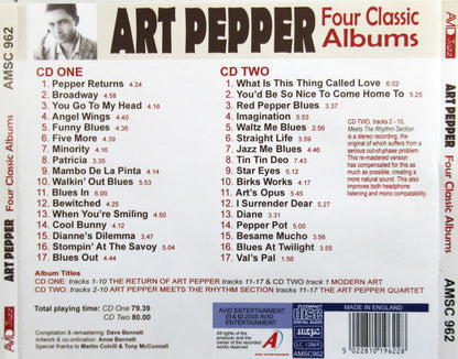 Art Pepper - Four Classic Albums (The Return Of / Modern Art / Meets The Rhythm Section / The Art Pepper Quartet) (Digitally Remastered)