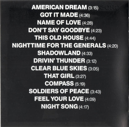 Crosby, Stills Nash& Young CD american dream insert tracklist