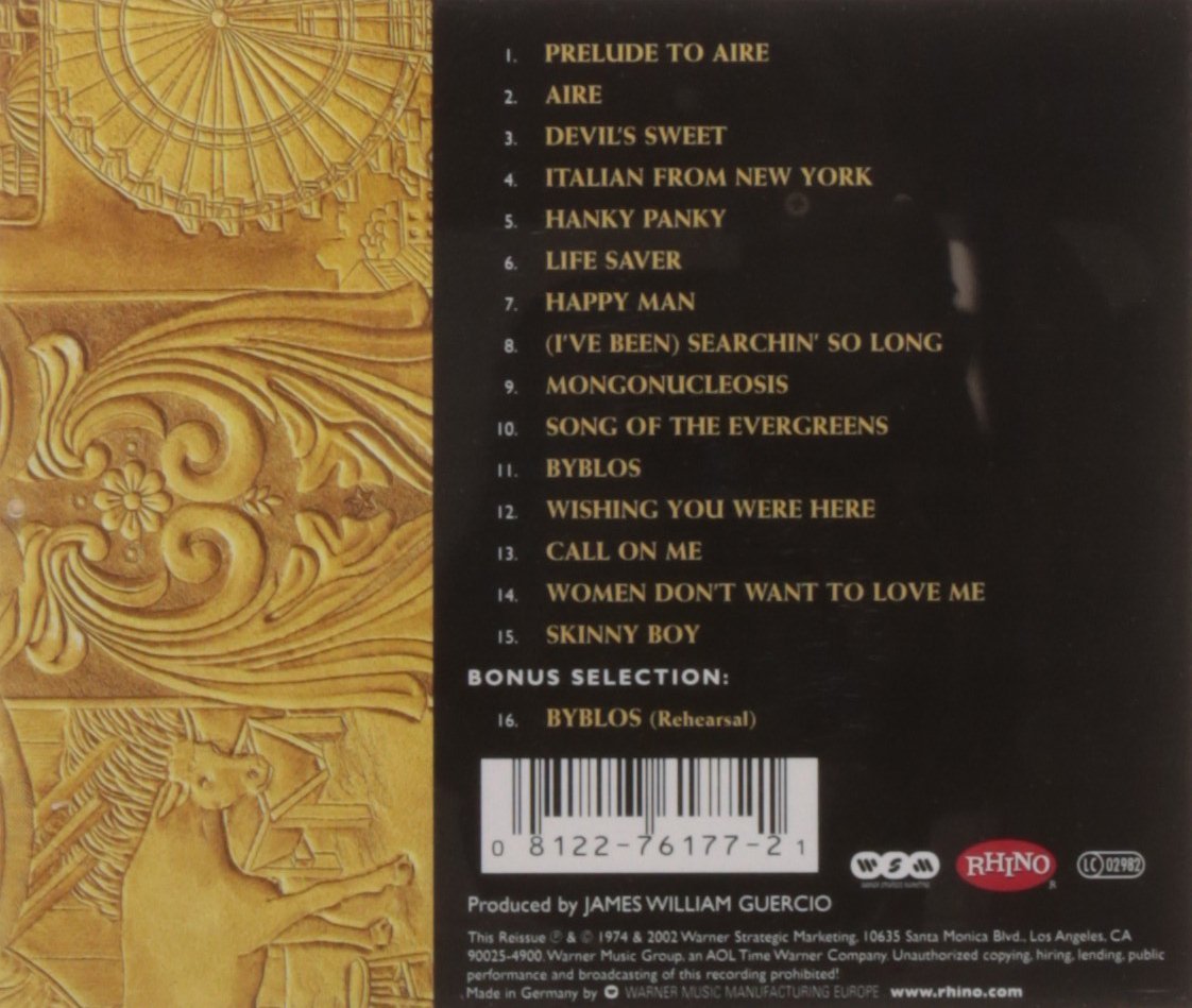 Chicago VII — Chicago back cover