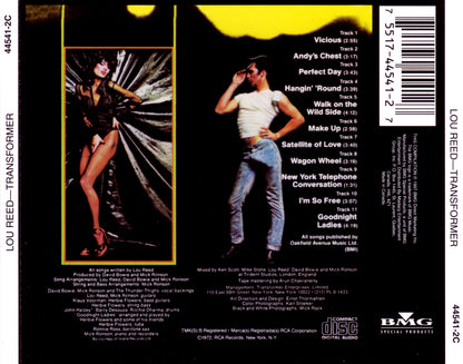 Transformer — Lou Reed back cover