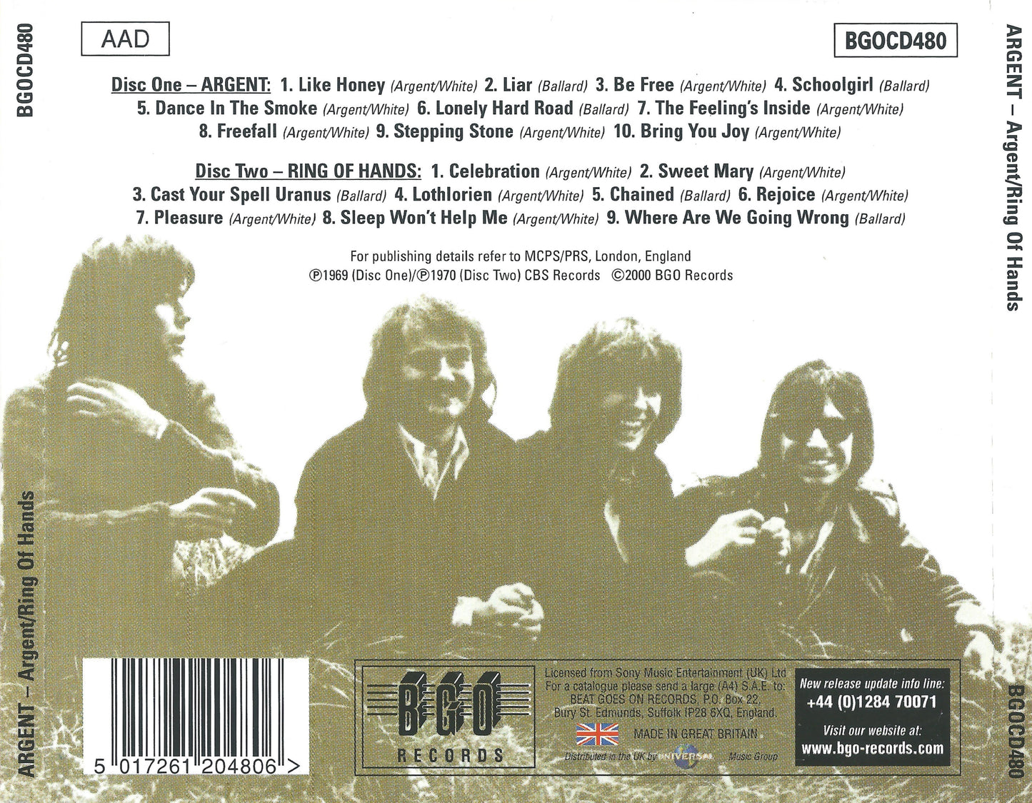 Ring Of Hands — Argent back cover