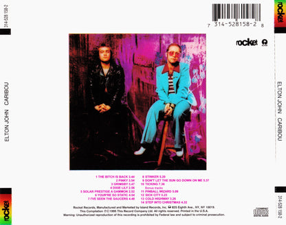 Caribou — Elton John back cover