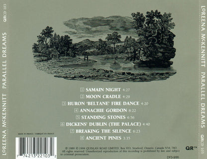 Parallel Dreams — Loreena McKennitt back cover
