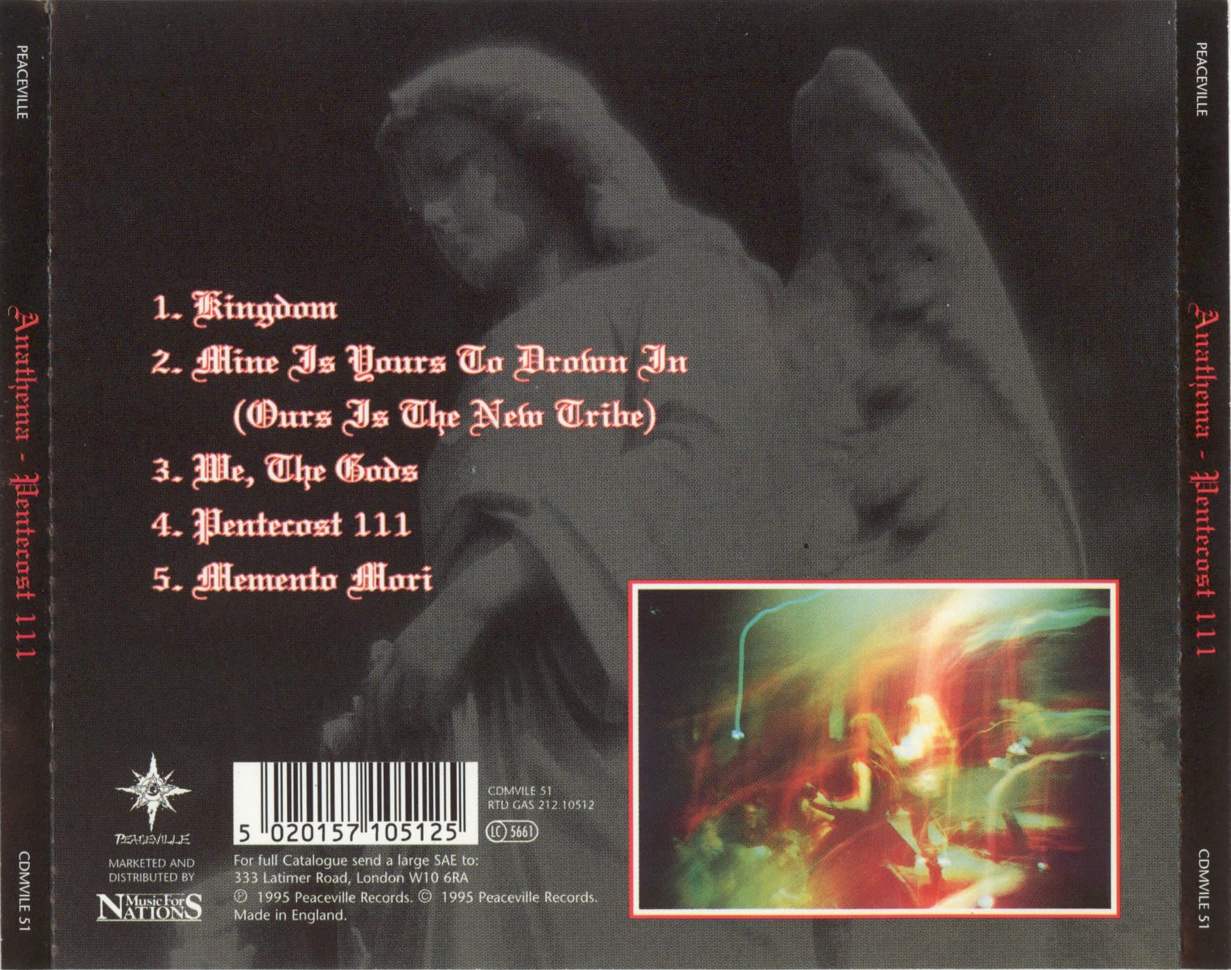 Pentecost III — Anathema back cover