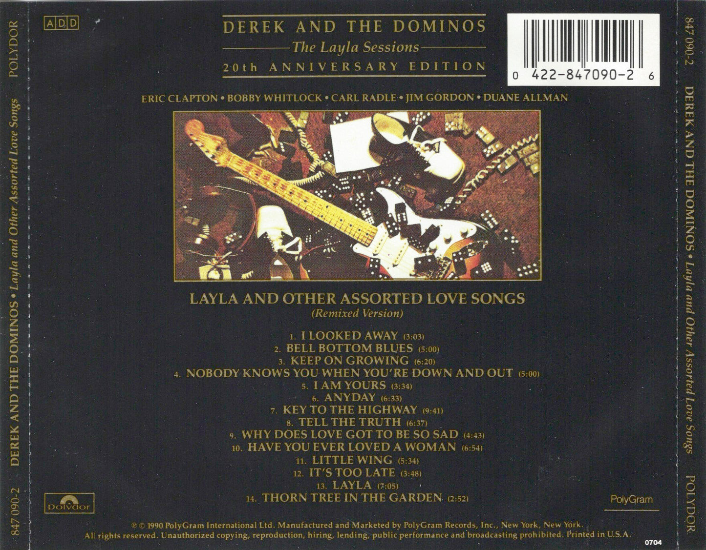 The Layla Sessions: 20th Anniversary Edition — Derek & the Dominos back cover