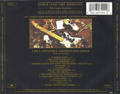 The Layla Sessions: 20th Anniversary Edition — Derek & the Dominos back cover