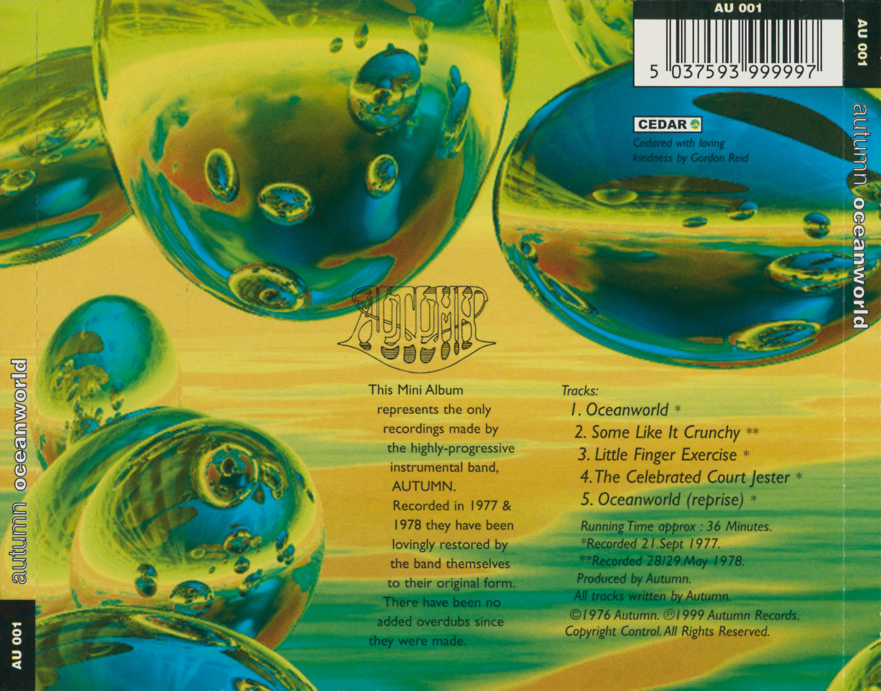 Oceanworld — Autumn back cover
