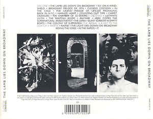 The Lamb Lies Down on Broadway — Genesis back cover