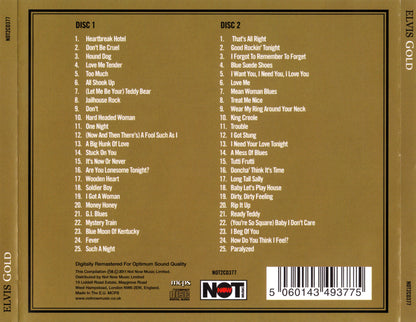 Elvis gold (50 original hits) — Elvis Presley back cover
