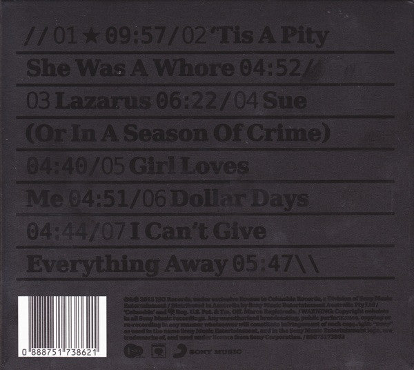 Blackstar [Explicit] — David Bowie back cover
