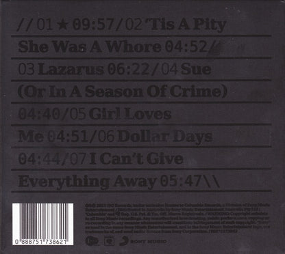 Blackstar [Explicit] — David Bowie back cover