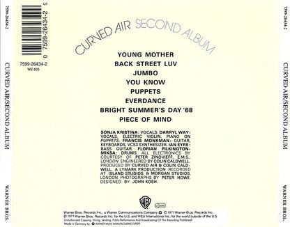 Second Album — Curved Air back cover