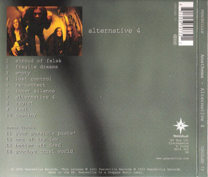 Alternative 4 [Bonus Tracks] — Anathema back cover