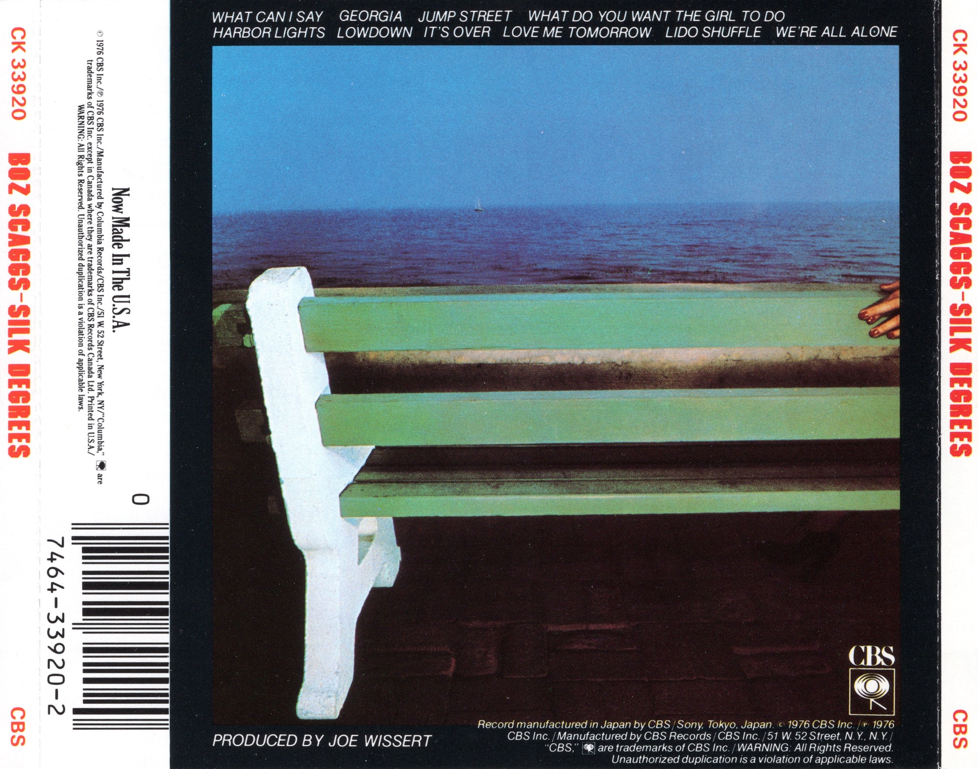 Silk Degrees — Boz Scaggs back cover