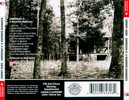 American V: A Hundred Highways — Johnny Cash back cover