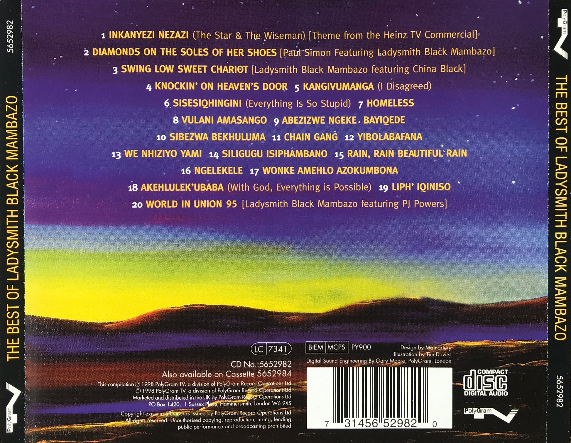 The Best of Ladysmith Black Mambazo: The Star and the Wiseman — Ladysmith Black Mambazo back cover