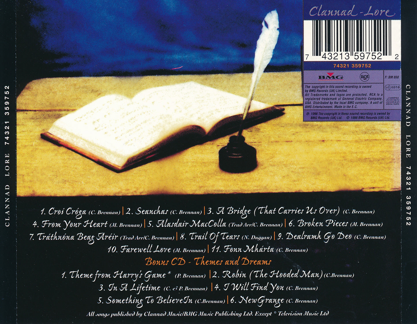 Lore — Clannad back cover