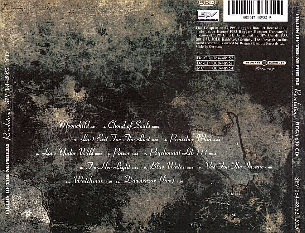 Revelations Disc 1 — Fields of the Nephilim back cover
