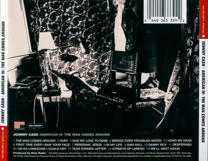 American IV: The Man Comes Around — Johnny Cash back cover