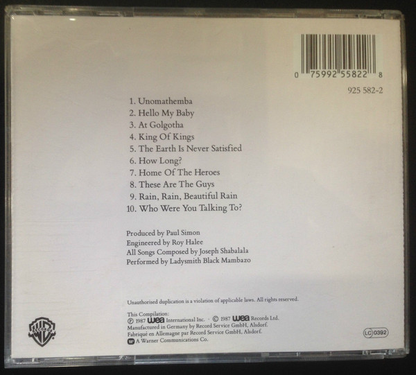 Shaka Zulu — Ladysmith Black Mambazo back cover